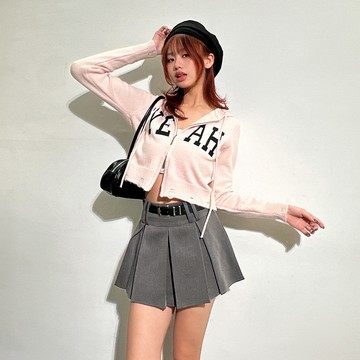 英文連帽線外套-粉【KT281064】