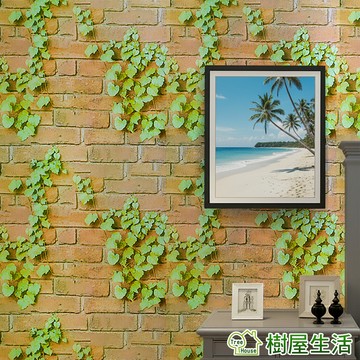 【樹屋生活】防水自黏壁紙 〔仿磚牆系列 WTP018〕每捲45*1000公分 仿磚紋PVC牆貼 文化石壁貼 印花壓紋磚牆