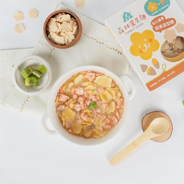 【森林麵食】蕃薯星星麵-花花造型1盒(200g)｜1歲半以上｜副食品｜育兒食品｜嬰兒麵條｜手指食物