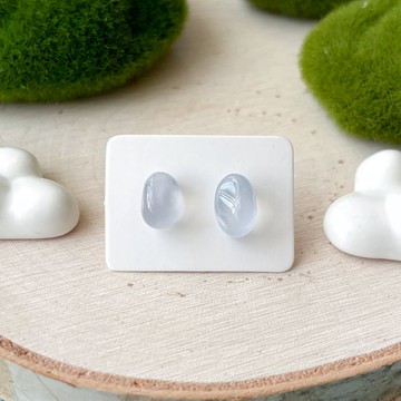 石光-天然礦石耳環-藍玉髓06