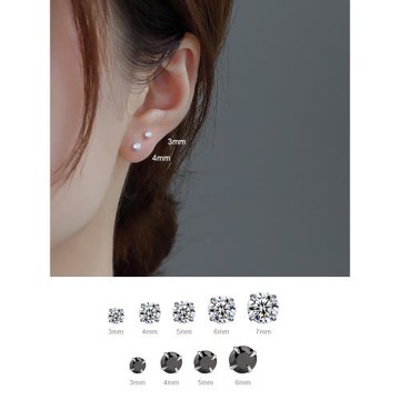 925純銀耳釘女新款2025爆款耳骨釘耳環小眾設計高級感耳飾男銀飾