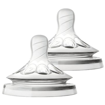 PHILIPS AVENT 新安怡 親乳感奶瓶用奶嘴 慢速流量 雙孔 2號嘴  1個月以上  2個