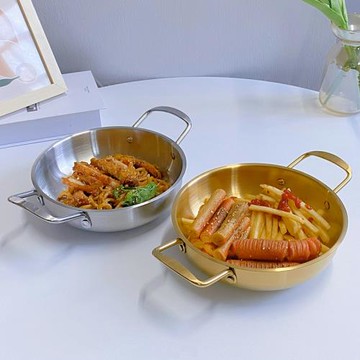 工業風不銹鋼雙手柄碗(22cm)