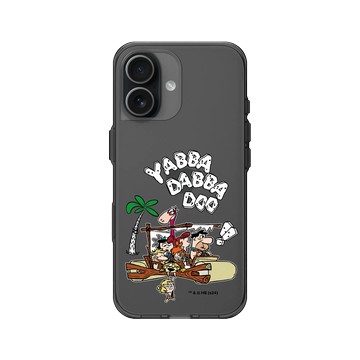 iPhone 17 Clear (相機按鈕) 酷墨灰 - 摩登原始人 The Flintstones - 摩登原始人一家