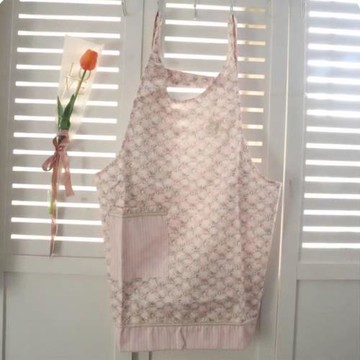 趙露思同款圍裙廚房做飯家用罩衣無袖坎肩式女士時尚洋氣反穿衣