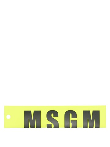MSGM - logo-print incense stick sachet - unisex - Wood - One Size - Yellow