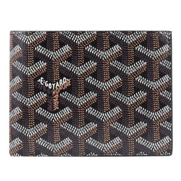 GOYARD Victoire 印花皮革對開八卡短夾(咖/黑)