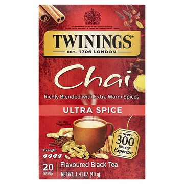 Twinings, 調味紅茶，印度茶，超級香料，20 茶包，1.41 盎司（40 克）