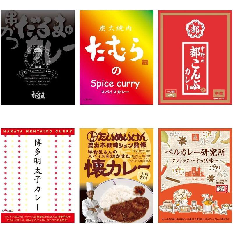 ベル食品工業 レトルトカレー 詰め合わせ 6食 セット 大阪 福岡 東京 名店 オリジナルカレー ご当地カレー