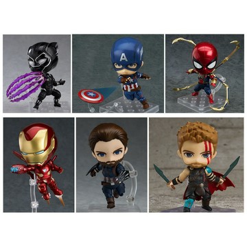台灣現貨【可動.配件】復仇者聯盟 無限之戰 鋼鐵人 marvel 蜘蛛人 黑豹 索爾 美國隊長 公仔 復仇者聯盟 模型｜領券最高折$220