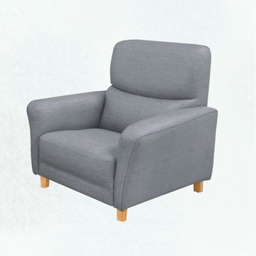 文創集 米歌灰耐磨皮革獨立筒單人座沙發椅-88x88x99cm免組
