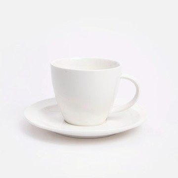 克萊歐強化瓷杯碟組220mL 弦月白