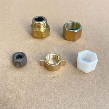 【台灣發貨】 農用打藥噴霧器膠管銅接頭堵頭柱塞泵噴頭M14/18螺紋堵頭夾管噴頭熱賣