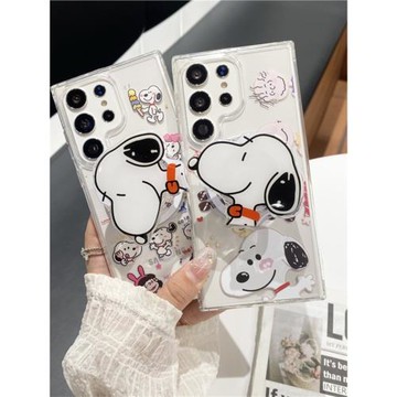 透明Magsafe磁吸支架S26u適用三星S24ultra手機殼samsung卡通史努比新款S23+防摔s25plus軟邊硬殼全包galaxys