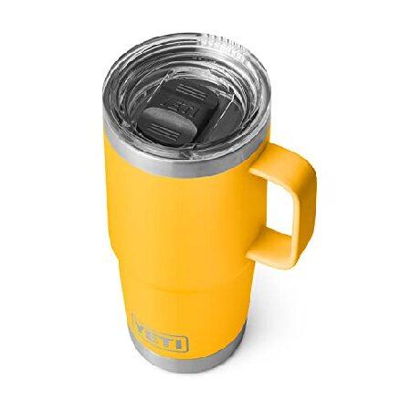 YETI Rambler 20 oz Travel Mug, Stainless Steel, Vacuum Insulated with Stronghold Lid, Alpine Yellow並行輸入