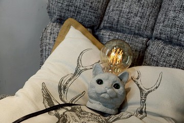 曙MUSE 美國短毛貓桌燈 LED燈 鎢絲燈泡 USB燈 擺飾 貓 毛孩