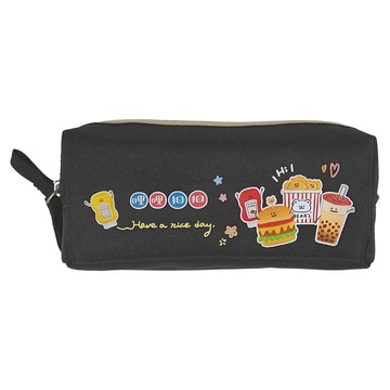 Sunny 三瑩文具 哩哩扣扣雙拉鍊筆袋 雙層收納設計  黑色  1個