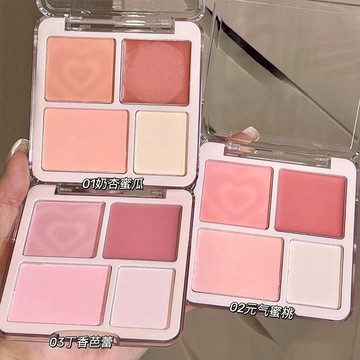 K'APEINE 卡佩爾 韓系氛圍感拿捏四色腮紅高光盤霧面收縮膨脹色