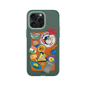 iPhone 15 Pro Max Clear 憂墨綠 - 湯姆貓與傑利鼠 Tom and Jerry - 道具大集合
