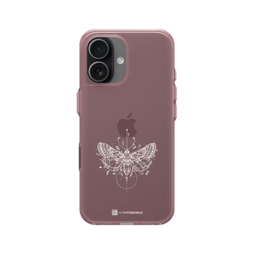 iPhone 17 Clear (相機按鈕) 晶醺玫 - Kerby Rosanes - 蛾 - 白