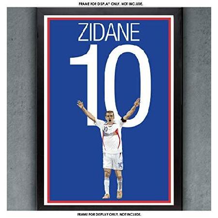 Zinedine Zidane Poster France Soccer Print Soccer Art Unframed Football Print Soccer Decoration France Soccer Poster Graphics 17 -並行輸入