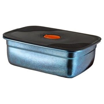 半島良品 純鈦餐盒保鮮盒 16.3 x 11.5 x 6.2cm 海洋藍 1000ml  1組  1個容器 + 1個蓋子