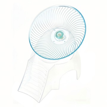 MARUKAN MK健康舒適滾輪 新設計樹脂輪 減少摩擦聲音 自然姿勢運行設計 不易拉傷脊柱  透明 + 藍色  1個