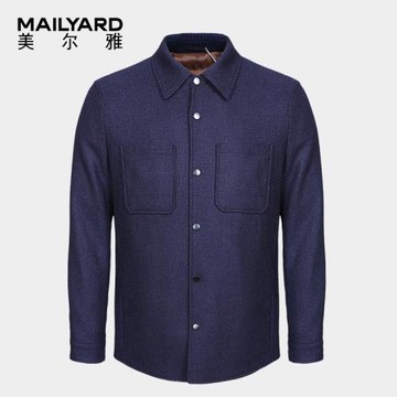 MAILYARD/美爾雅羊毛茄克 商務休閑男士休閑日常按扣夾克外套 192