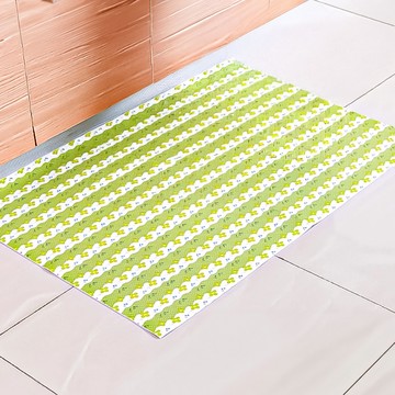 自黏式吸濕防滑墊 PVC防水地墊  60.5 x 45cm  幸運四葉草 綠色  3個