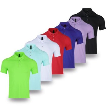 團購POLO短袖純色男女款速干透氣休閑運動半袖健身教練比賽服