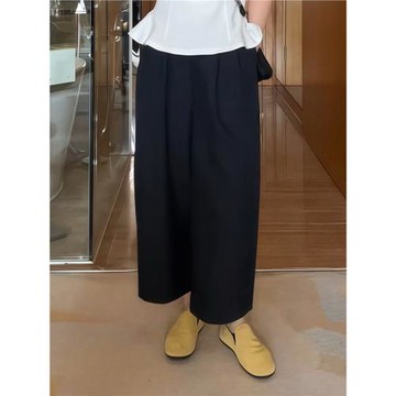 早秋新款休閑百搭哈倫奶奶褲女2025年大碼寬松顯瘦高腰闊腿九分褲