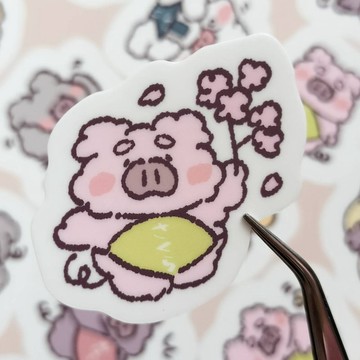 饅頭風 小豬造型貼紙
