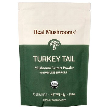 Real Mushrooms, 雲芝，有機蘑菇浸膏粉，1.59 盎司（45 克）