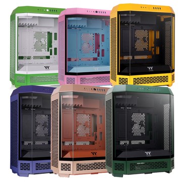 米特3C數位–曜越 The Tower 600 中直立式機殼 競速綠/礫石砂/蜂芒黃/泡泡粉/暮光紫/光年綠