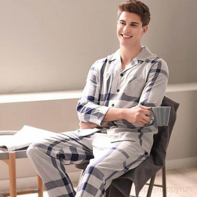 パジャマ メンズ 夏 綿 長袖 長ズボン 紳士パジャマ 上下セット 男性用パジャマ 前開き 通販 Lineポイント最大get Lineショッピング