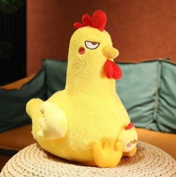 憤怒的雞雞【家寵LOVEHOME】憤怒的雞雞公仔玩偶 卡通小雞毛絨玩具 45cm - 黃色