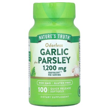 Nature's Truth, 無臭大蒜加歐芹，100 粒速釋軟膠囊