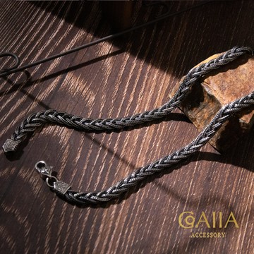 S925銀鍊。古典編繩。6mm | LU