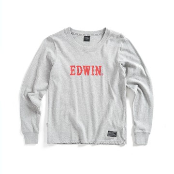EDWIN｜EDGE｜女裝｜光能雜訊印花長袖T恤