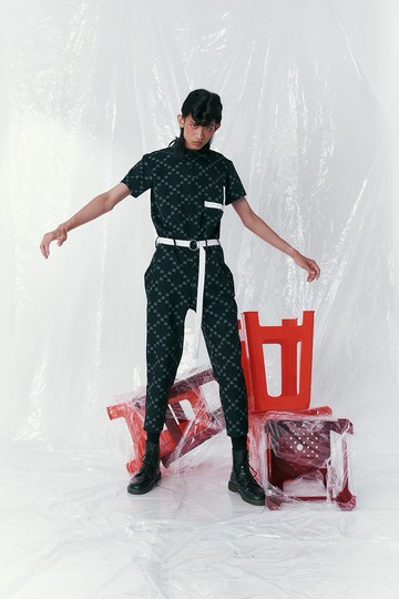 INF 24SS Ban-Doh印花短袖連身褲