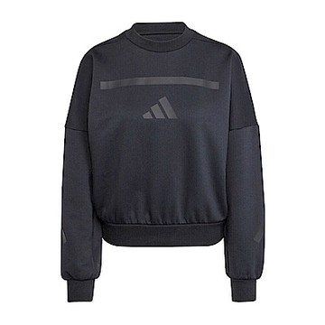 Adidas W Z.N.E. SWT JE7855 女 長袖 上衣 圓領 寬鬆 運動 訓練 休閒 舒適 黑