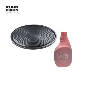【瑞康屋Kuhn Rikon】炙燒烤盤節能板＋菁萃潔晶液抗敏織物粉瓶