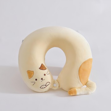 Ishur 伊舒爾 動物造型U型護頸枕  32 x 30 x 11cm  米黃貓咪