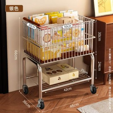零食小推車 客廳沙發旁零食收納架 可移動玩具（基礎黑輪）收納架 高級儲物櫃
