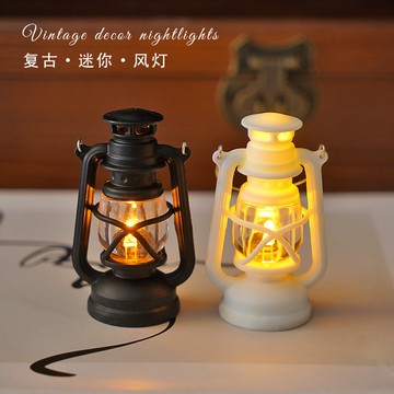 現貨🏆隔日到貨 你複古仿真小夜燈led電子蠟燭燈手提風燈裝飾氛圍掛件桌麵擺件