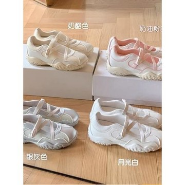 品牌撤柜芭蕾德訓瑪麗珍小白鞋女2026年夏季透氣厚底休閑運動涼鞋