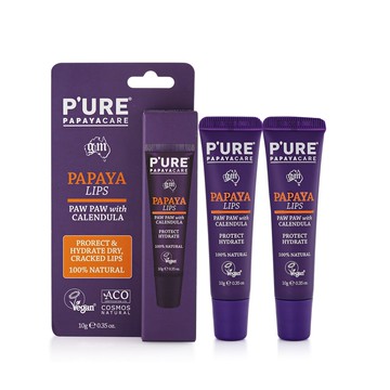 【澳洲 Pure Papayacare】木瓜護唇膏含金盞花 2入組 10g/條