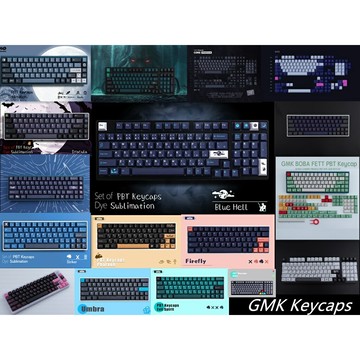 GMK鍵帽，PBT 129鍵鍵帽 Cherry 櫻桃輪廓熱升華個性化GMK機械鍵盤鍵帽