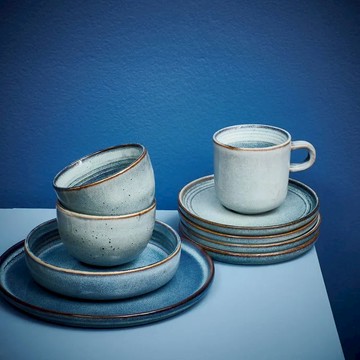 比利時 ONA Duna 藍色沙丘 陶瓷餐盤 22cm