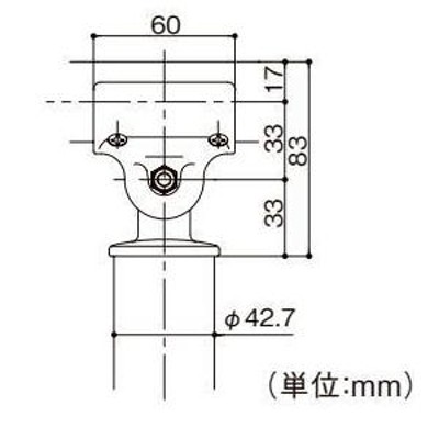 マツ六 フリーRレール 埋込式支柱ロングタイプ BJ-157ST ステンカラー